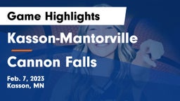 Kasson-Mantorville  vs Cannon Falls  Game Highlights - Feb. 7, 2023