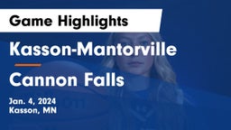 Kasson-Mantorville  vs Cannon Falls  Game Highlights - Jan. 4, 2024