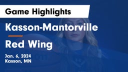 Kasson-Mantorville  vs Red Wing  Game Highlights - Jan. 6, 2024