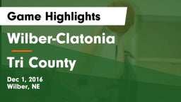 Wilber-Clatonia  vs Tri County  Game Highlights - Dec 1, 2016
