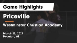 Priceville  vs Westminster Christian Academy Game Highlights - March 25, 2024