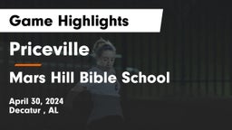 Priceville  vs Mars Hill Bible School Game Highlights - April 30, 2024