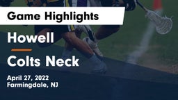 Howell  vs Colts Neck  Game Highlights - April 27, 2022