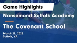 Nansemond Suffolk Academy vs The Covenant School Game Highlights - March 29, 2023