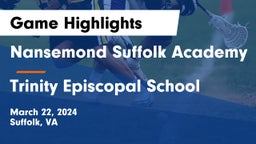 Nansemond Suffolk Academy vs Trinity Episcopal School Game Highlights - March 22, 2024