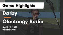 Darby  vs Olentangy Berlin  Game Highlights - April 12, 2022