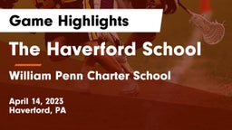 The Haverford School vs William Penn Charter School Game Highlights - April 14, 2023