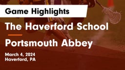 The Haverford School vs Portsmouth Abbey  Game Highlights - March 4, 2024