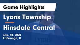 Lyons Township  vs Hinsdale Central  Game Highlights - Jan. 10, 2020
