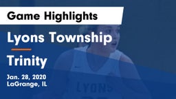 Lyons Township  vs Trinity Game Highlights - Jan. 28, 2020