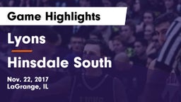 Lyons  vs Hinsdale South  Game Highlights - Nov. 22, 2017
