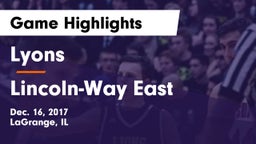 Lyons  vs Lincoln-Way East  Game Highlights - Dec. 16, 2017