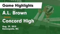 A.L. Brown  vs Concord High  Game Highlights - Aug. 29, 2019