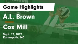 A.L. Brown  vs Cox Mill  Game Highlights - Sept. 12, 2019