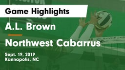A.L. Brown  vs Northwest Cabarrus Game Highlights - Sept. 19, 2019