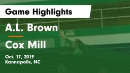 A.L. Brown  vs Cox Mill  Game Highlights - Oct. 17, 2019