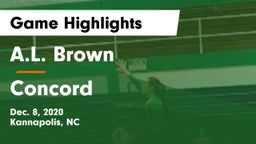 A.L. Brown  vs Concord  Game Highlights - Dec. 8, 2020