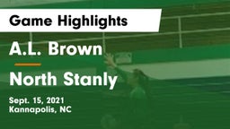 A.L. Brown  vs North Stanly  Game Highlights - Sept. 15, 2021