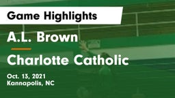 A.L. Brown  vs Charlotte Catholic  Game Highlights - Oct. 13, 2021