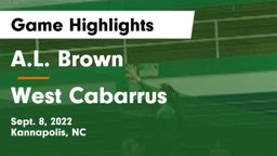 A.L. Brown  vs West Cabarrus Game Highlights - Sept. 8, 2022