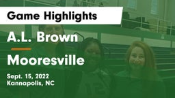 A.L. Brown  vs Mooresville  Game Highlights - Sept. 15, 2022