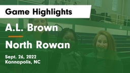 A.L. Brown  vs North Rowan Game Highlights - Sept. 26, 2022