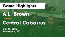 A.L. Brown  vs Central Cabarrus Game Highlights - Oct. 13, 2022