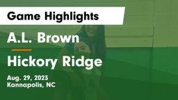 A.L. Brown  vs Hickory Ridge  Game Highlights - Aug. 29, 2023