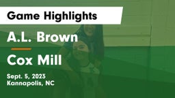A.L. Brown  vs Cox Mill  Game Highlights - Sept. 5, 2023