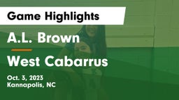 A.L. Brown  vs West Cabarrus Game Highlights - Oct. 3, 2023