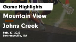 Mountain View  vs Johns Creek  Game Highlights - Feb. 17, 2022