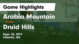 Arabia Mountain  vs Druid Hills Game Highlights - Sept. 26, 2019