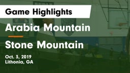 Arabia Mountain  vs Stone Mountain   Game Highlights - Oct. 3, 2019
