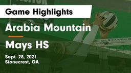 Arabia Mountain  vs Mays HS Game Highlights - Sept. 28, 2021