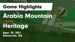 Arabia Mountain  vs Heritage Game Highlights - Sept. 30, 2021