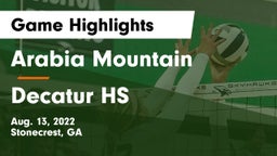 Arabia Mountain  vs Decatur HS Game Highlights - Aug. 13, 2022
