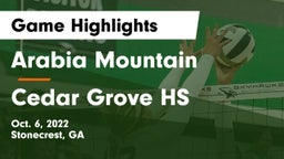 Arabia Mountain  vs Cedar Grove HS Game Highlights - Oct. 6, 2022