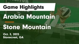 Arabia Mountain  vs Stone Mountain   Game Highlights - Oct. 3, 2023