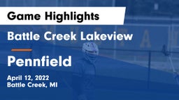 Battle Creek Lakeview  vs Pennfield  Game Highlights - April 12, 2022