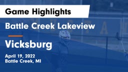 Battle Creek Lakeview  vs Vicksburg  Game Highlights - April 19, 2022