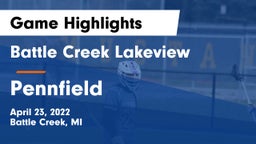 Battle Creek Lakeview  vs Pennfield  Game Highlights - April 23, 2022