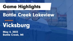 Battle Creek Lakeview  vs Vicksburg  Game Highlights - May 4, 2023