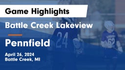 Battle Creek Lakeview  vs Pennfield  Game Highlights - April 26, 2024