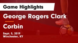 George Rogers Clark  vs Corbin  Game Highlights - Sept. 5, 2019