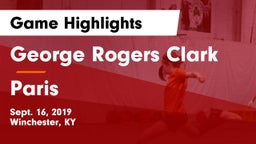 George Rogers Clark  vs Paris Game Highlights - Sept. 16, 2019