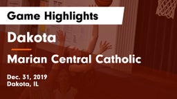 Dakota  vs Marian Central Catholic  Game Highlights - Dec. 31, 2019