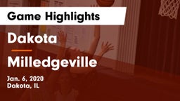 Dakota  vs Milledgeville  Game Highlights - Jan. 6, 2020