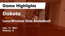 Dakota  vs Lena-Winslow Girls Basketball Game Highlights - Feb. 17, 2021