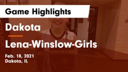 Dakota  vs Lena-Winslow-Girls Game Highlights - Feb. 18, 2021