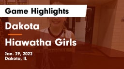 Dakota  vs Hiawatha Girls Game Highlights - Jan. 29, 2022